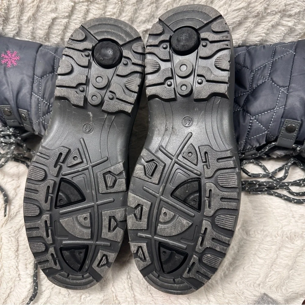 Dream Pairs Goose Womens Grey Faux Fur Winter Boots Size 9  EUC!